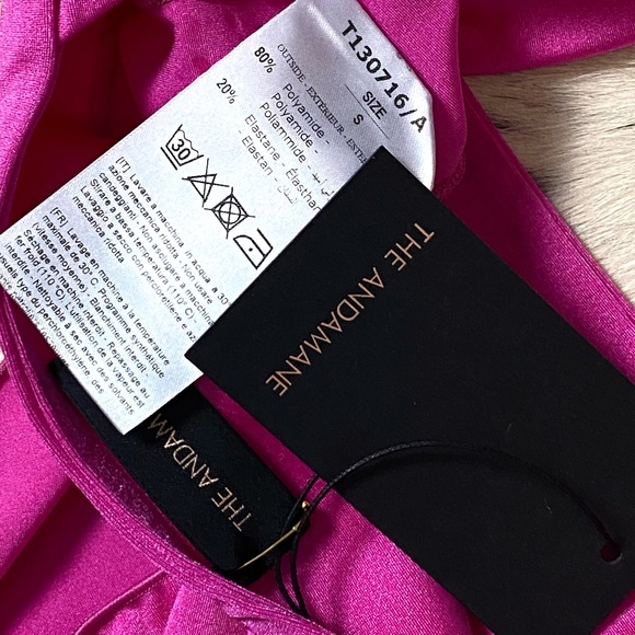 ANDAMANE “HOLA” BODYSUIT, SZ S FUCHSIA PINK NWT!! - Picture 10 of 10